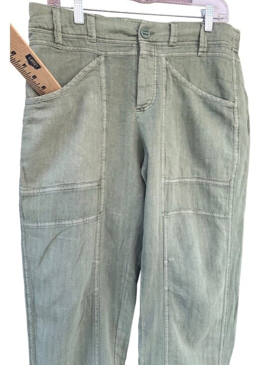 Free People Women’s Big Hit Slouch Pant Oil Green Size Medium - Picture 10 of 14